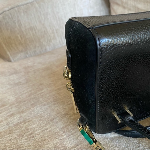 Kate Spade New York Crossbody Bag Black Leather/Suede - Picture 13 of 16